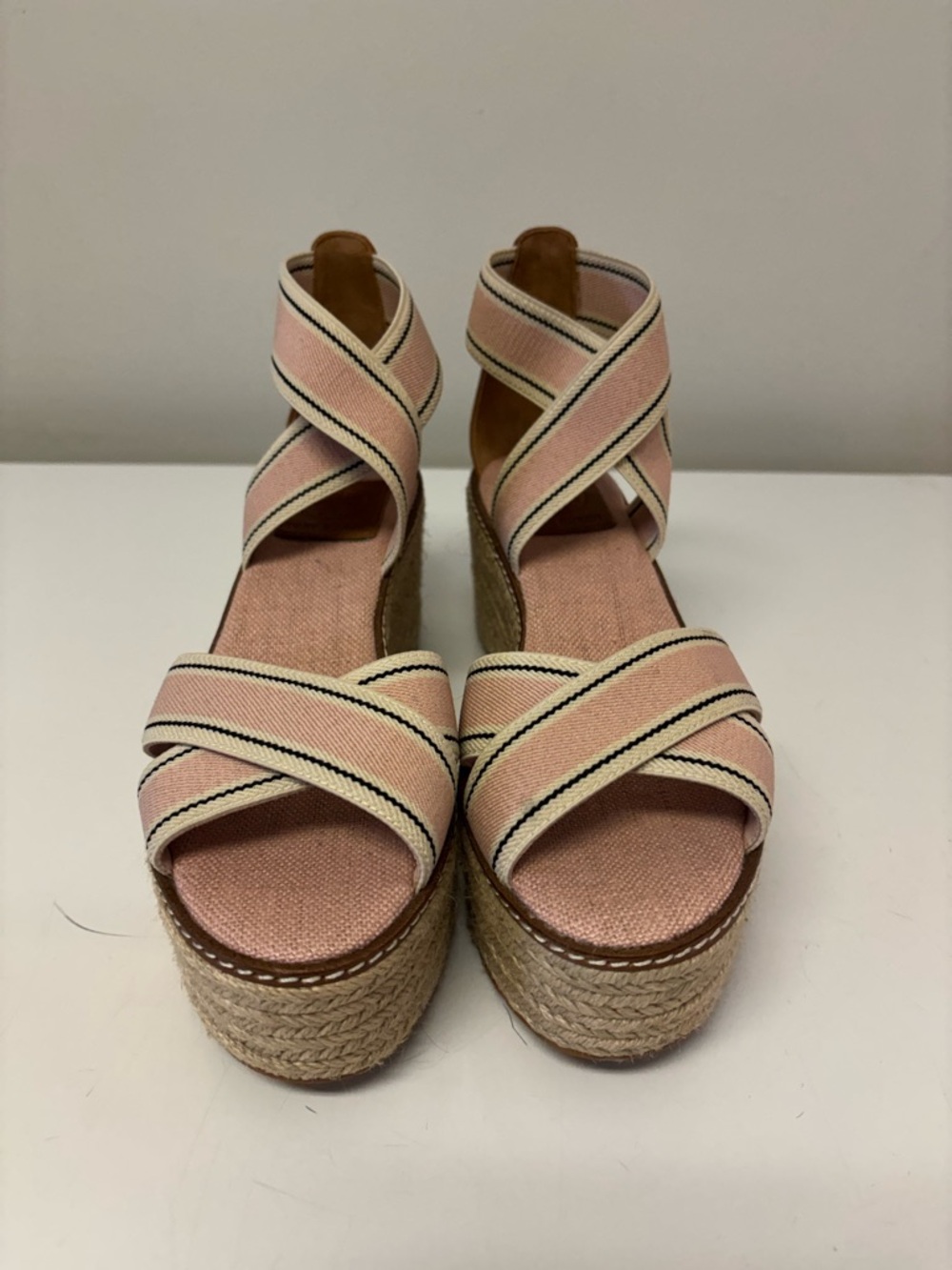 Tory Burch Frieda Espandrille Platform Wedge Sandals Women’s Size 6.5 - Picture 4 of 10